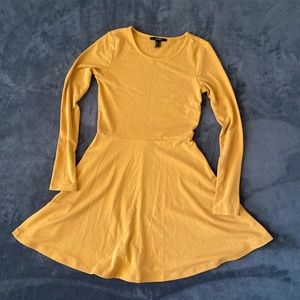 Orange fall/winter thick material weaved dress.